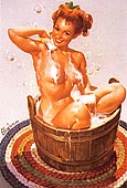 Pin Ups : Gil Elvgren Bubbling Over 1951 : $269