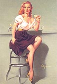 Pin Ups : Gil Elvgren Cold Feed 1958 : $269