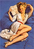 Pin Ups : Gil Elvgren He Thinks Im Too Good to Be True 1947 : $269