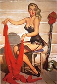 Pin Ups : Gil Elvgren Who Me 1952 : $265