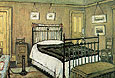 L-S-Lowry : The Bedroom Pendlebury 1940 : $275