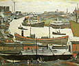 L-S-Lowry : River Wear at Sunderland 1961 : $275