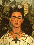 Frida Kahlo : Self Portrait with Necklace of Thorns 1940 : $269