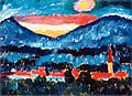 Alexej von Jawlensky : Village and Mountains 1910 : $249