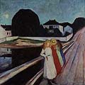 Edvard Munch : Four Girls on a Bridge : $265