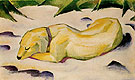 Franz Marc : Dog Lying in the Snow : $255