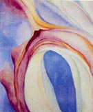 Georgia O'Keeffe : Music - Pink and Blue II  : $255