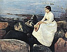 Edvard Munch : Summer Night (Inger on the Shore)  1889 : $263