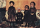 Edvard Munch : Four Girls at Asgardstrand  1902 : $275