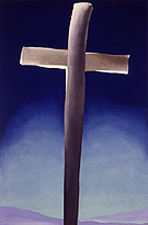 Georgia O'Keeffe : Grey Cross with Blue : $265