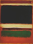 Mark Rothko : No.3/13 Magenta Black Green On Orange : $275