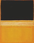 Mark Rothko : Black Pink Yellow Over Orange : $265