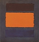 Mark Rothko : Untitled 1963 Brown Orange Blue on Maroon : $265