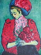 Alexej von Jawlensky : Girl with Peonies : $269