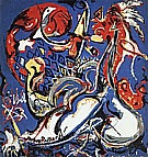 Jackson Pollock : The Moon Woman Cuts the Circle 1943 : $275