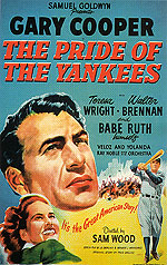 Sporting-Movie-Posters : THE PRIDE OF THE YANKEES, 1949 : $279