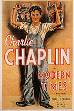 Classic-Movie-Posters : MODERN TIMES, CHARLIE CHAPLIN, 1936 : $269