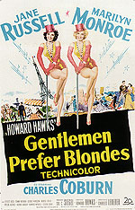 Classic-Movie-Posters : GENTLEMEN PREFER BLONDES, HOWARD HAWKS, 1953 : $325