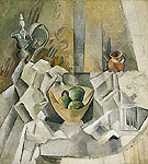 Pablo Picasso : Carafe, Jug, and Fruit Bowl 1909 : $269