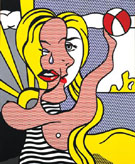 Roy Lichtenstein : Girl with Beach Ball III : $285