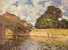 Alfred Sisley : Bridge at Hampton Court 1874 : $275