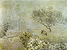 Alfred Sisley : Foggy Morning Voisions 1874 : $275