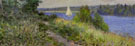 Alfred Sisley : La Seine a la Bouille Coup de Vent Detail : $279