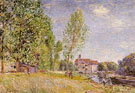 Alfred Sisley : Matrats Boatyard Moret sur Loing 1883 : $275