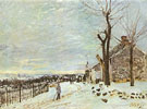 Alfred Sisley : Snowy Weather at Veneux Nadon 1880 : $275
