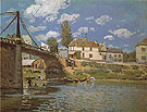 Alfred Sisley : The Bridge at Villeneuve la Garenne 1872 : $275