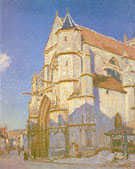Alfred Sisley : The Church at Moret 1894 : $275
