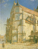Alfred Sisley : The Church at Moret in Morning Sun 1893 : $275