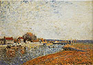 Alfred Sisley : The Lock and Canal of the Loing River at Saint Mammes 1884 : $275