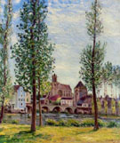 Alfred Sisley : View of Moret sur Loing 1892 : $275