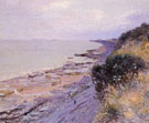 Alfred Sisley : La Falaise a Penarth le Soir Maree Basse : $275