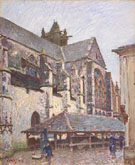 Alfred Sisley : The Church at Moret in the Rain  : $279