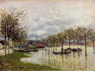 Alfred Sisley : The Flood on the Road to Saint Germain 1876 : $275