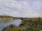 Alfred Sisley : View of Saint Mammes c1880 : $279