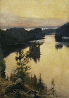 Albert Edelfelt : Kaukola Ridge at Sunset c1889 : $275