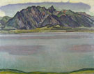 Ferdinand Hodler : Lake Thun and the Stockhorn Mountains 1910 : $275