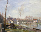 Alfred Sisley : The Boatyard at Matrat Moret sur Lonig 1888 : $275