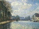 Alfred Sisley : The Canal Saint Martin Paris 1870 : $279