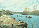 Alfred Sisley : The Seine at Port Marly Piles of Sand 1875 : $279