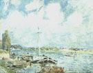 Alfred Sisley : Boats on the Seine c1877 : $279