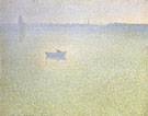 Charles Angrand : The Seine at Dawn Mist 1889 : $279