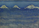 Ferdinand Hodler : Eiger Monch and Jungfrau Rising above a Sea of Mist 1908 : $279