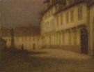 Henri Eugene Le Sidaner : A Beauvais Square by Moonlight c1900 : $275