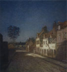 Jean Charles Cazin : A Village Street Evening c1890 : $279