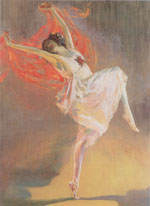 Sir John Lavery : Anna Pavlova as a Bacchante : $279