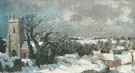 Peggy Somerville : Newbourne Church in Winter c1947 : $275